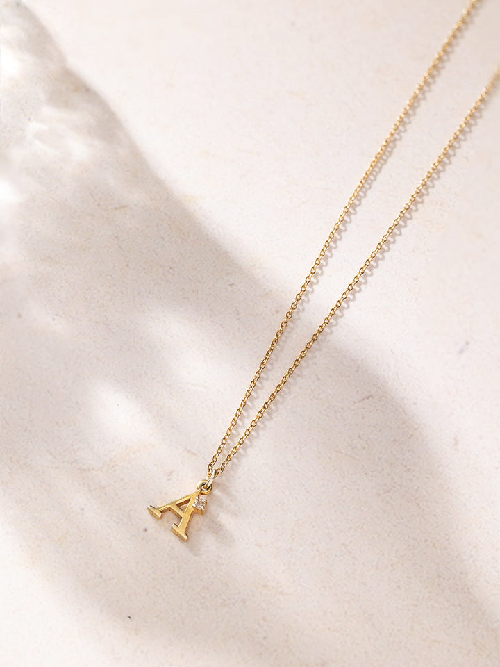 Initial Diamond Pendant