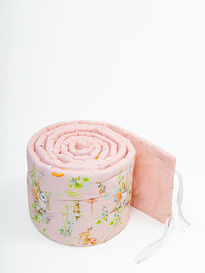 Baby Cot Bumper - Blush Bunny