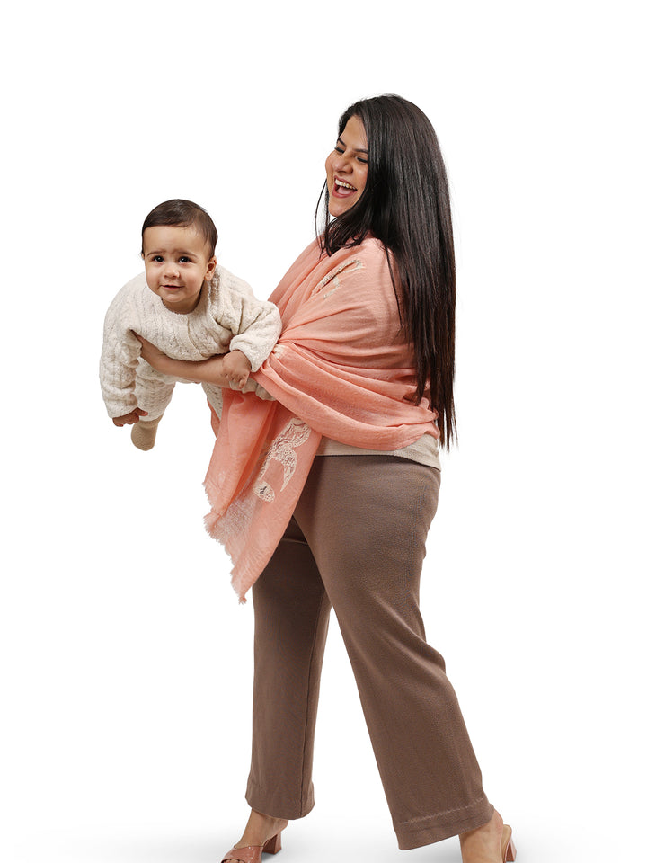 Bow Peach Feeding Wrap – Cute Printed Nursing Cover