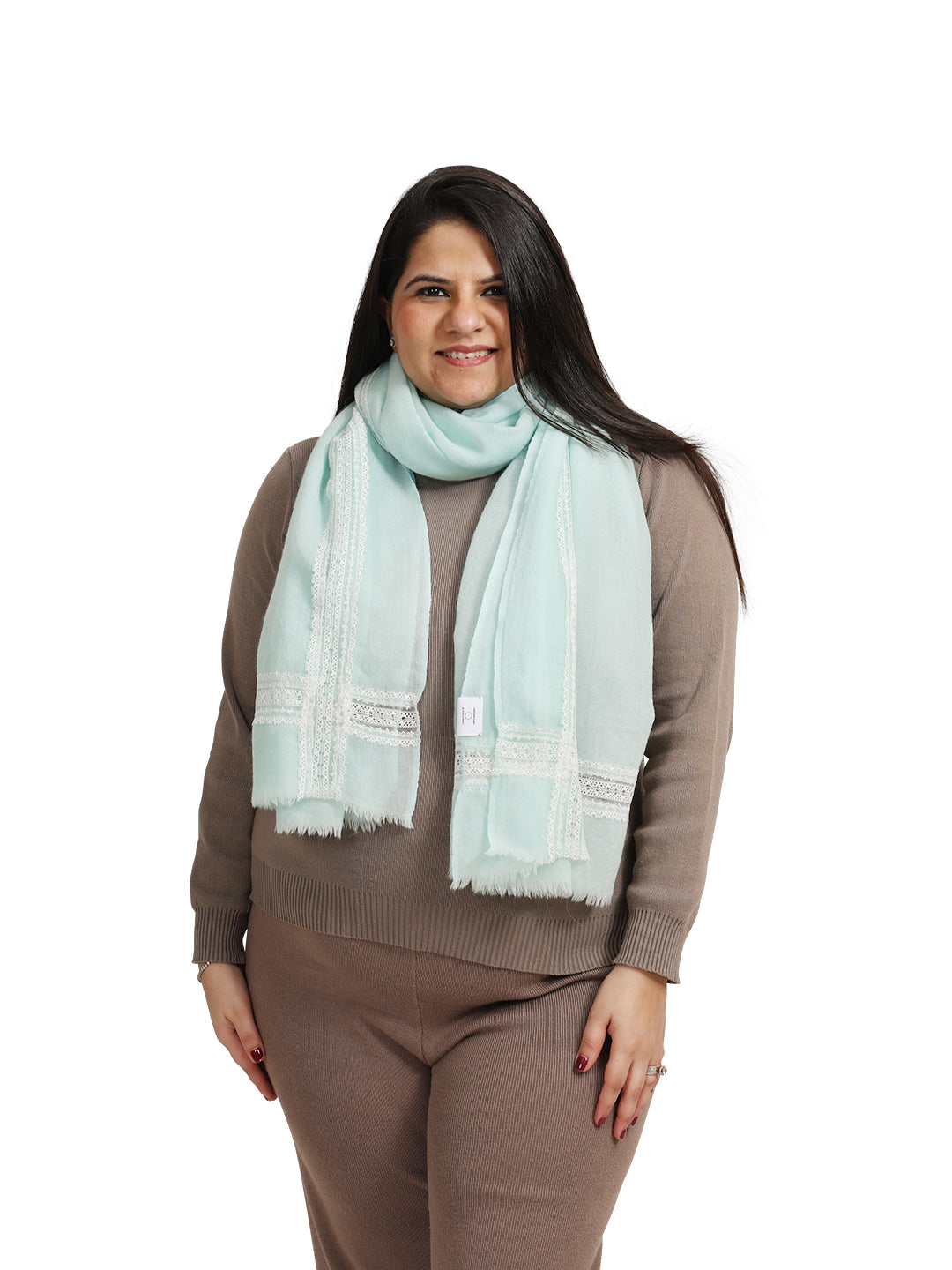Lace Check Mint Feeding Wrap – Breathable Nursing Cover