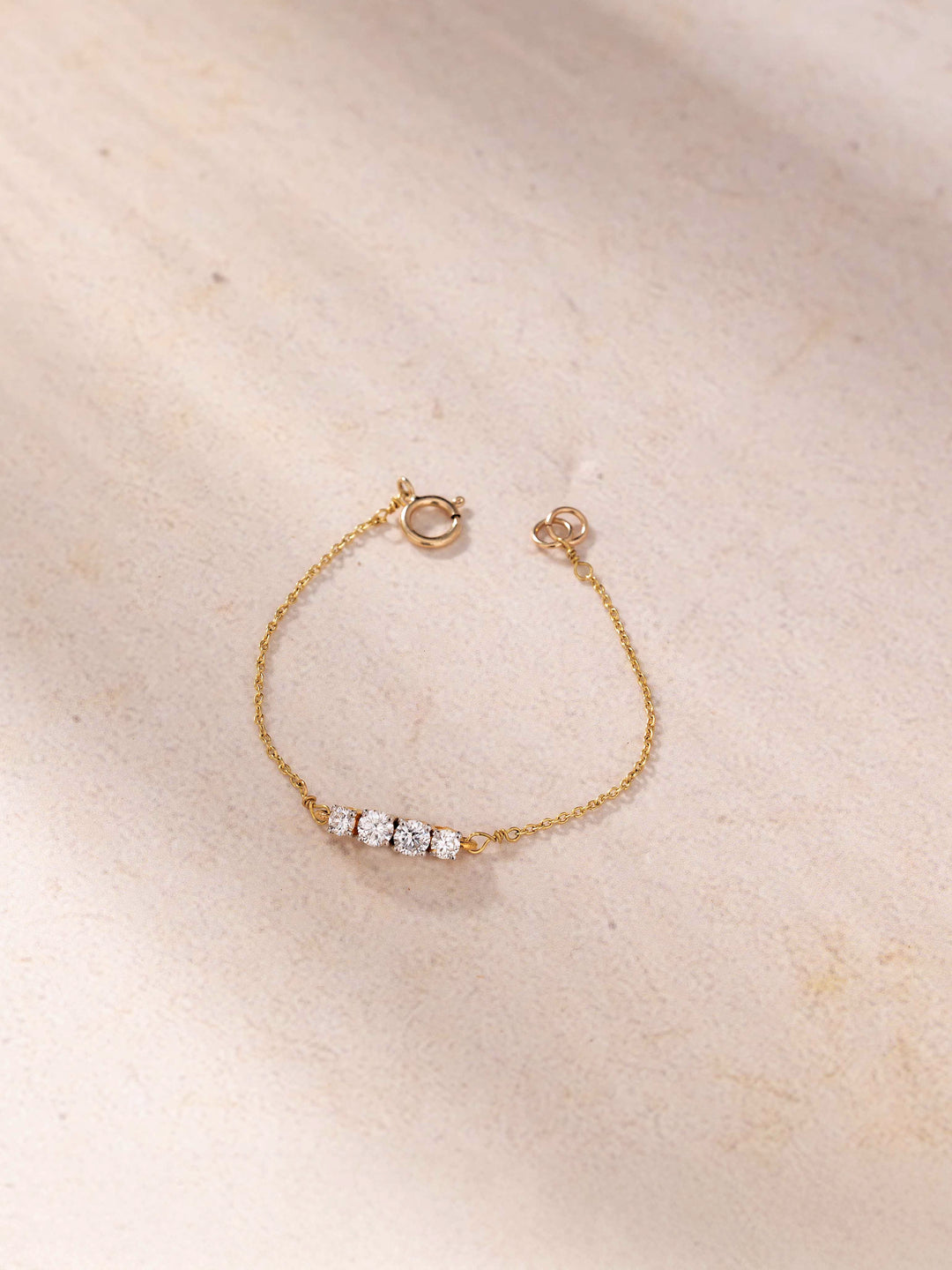 14K Gold Diamond Tennis Baby Bracelet