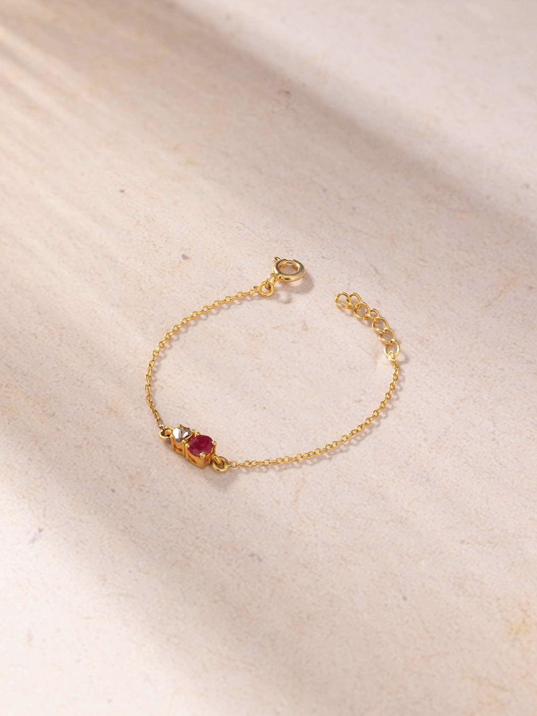 Ruby & Diamond Baby Bracelet
