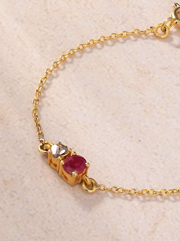 Ruby & Diamond Baby Bracelet