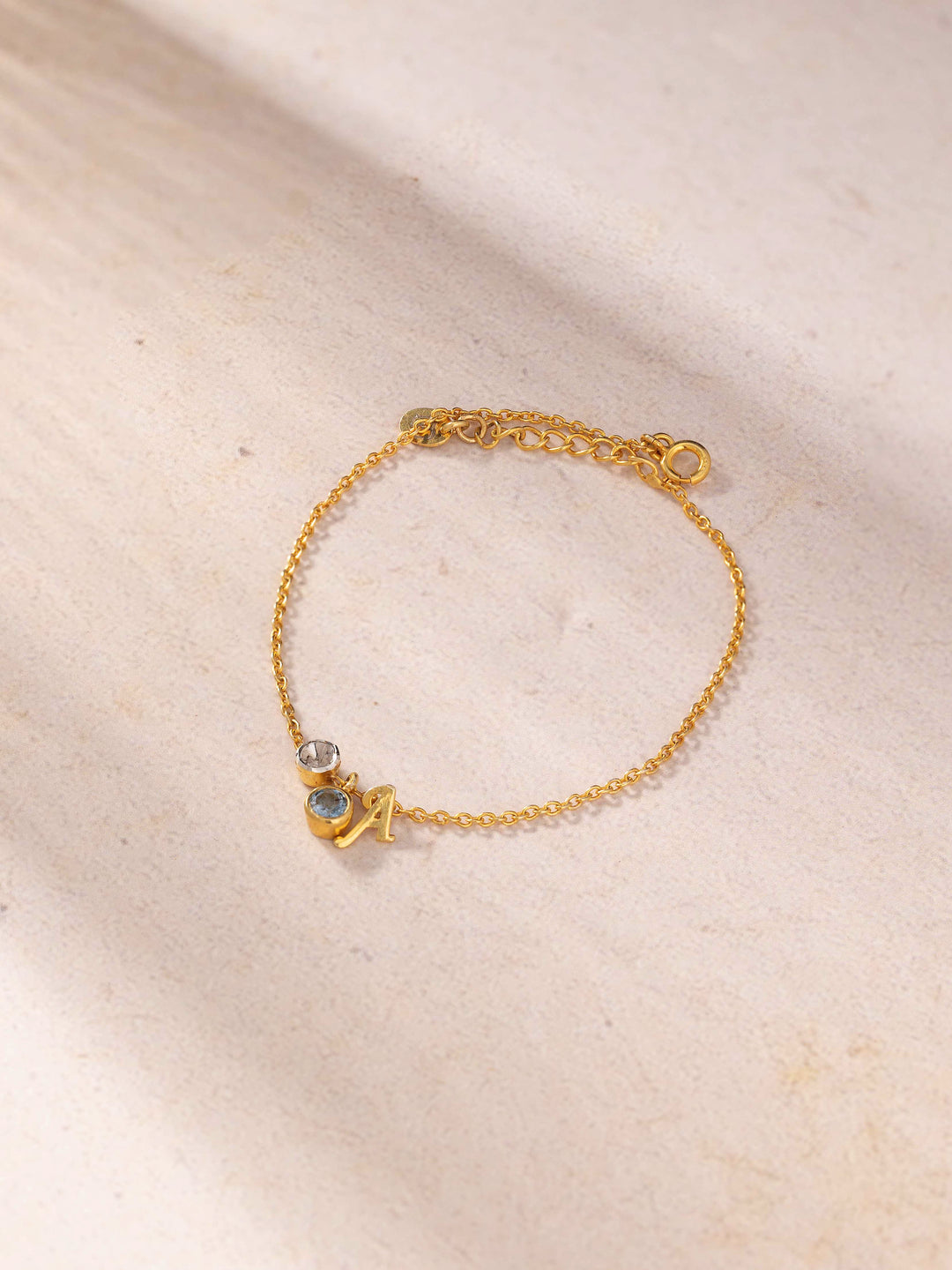 A Initial Diamond Baby Bracelet