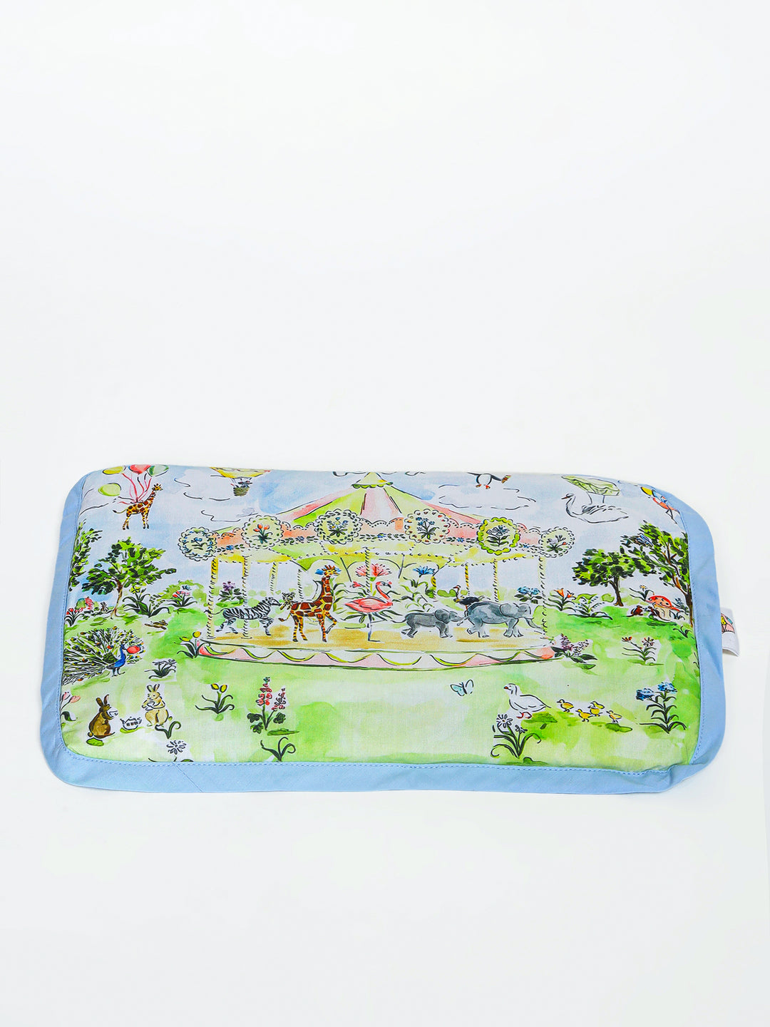 Baby Head Shaping Organic Mustard Seed Pillow - Carnival Carousel
