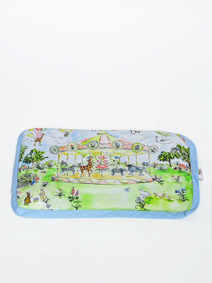 Baby Head Shaping Organic Mustard Seed Pillow - Carnival Carousel