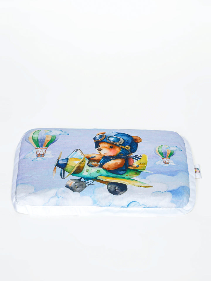 Baby Head Shaping Organic Mustard Seed Pillow - Teddy Dream