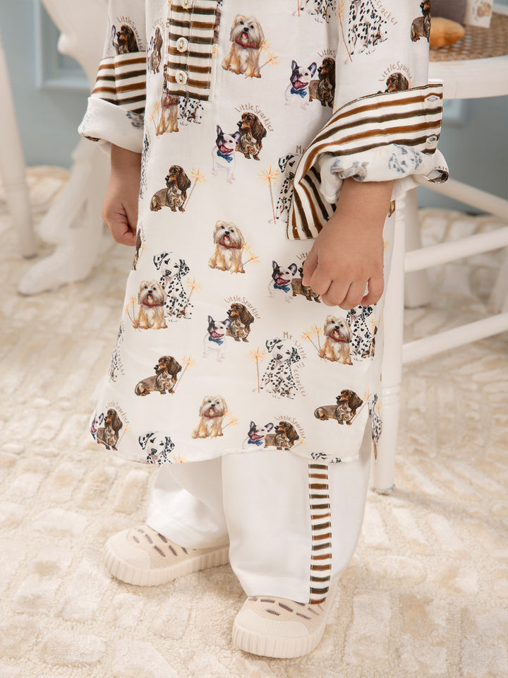 Firecracker Dogs -Boys printed Co-ord Set