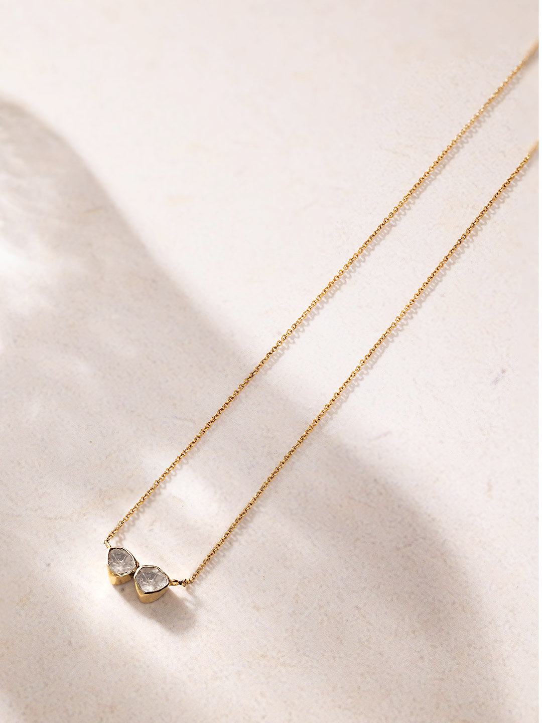 The Everyday Polki Necklace| 0.28 CTS Polki Diamond Necklace in 9KT Gold