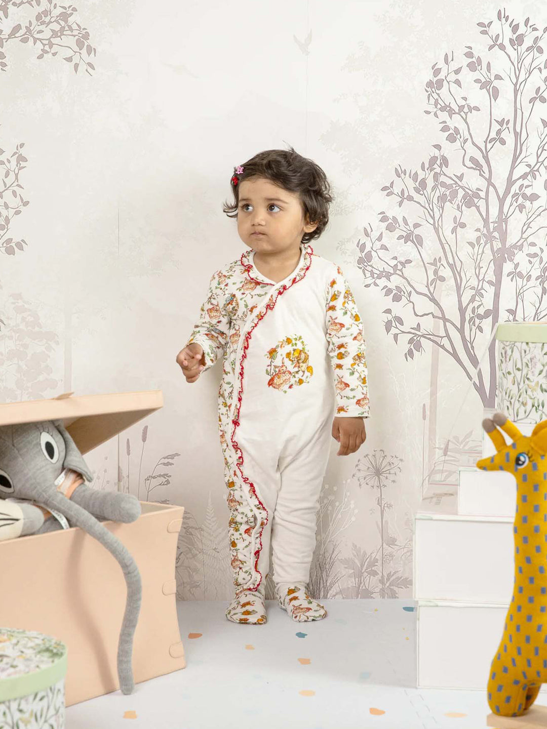 Soft Cotton Baby Bodysuit Red Riding Hood Print