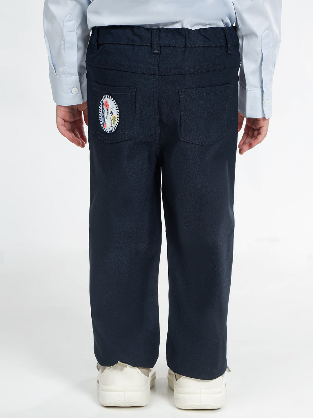 Boy's Cotton Trousers in Navy Blue - Peter Rabbit