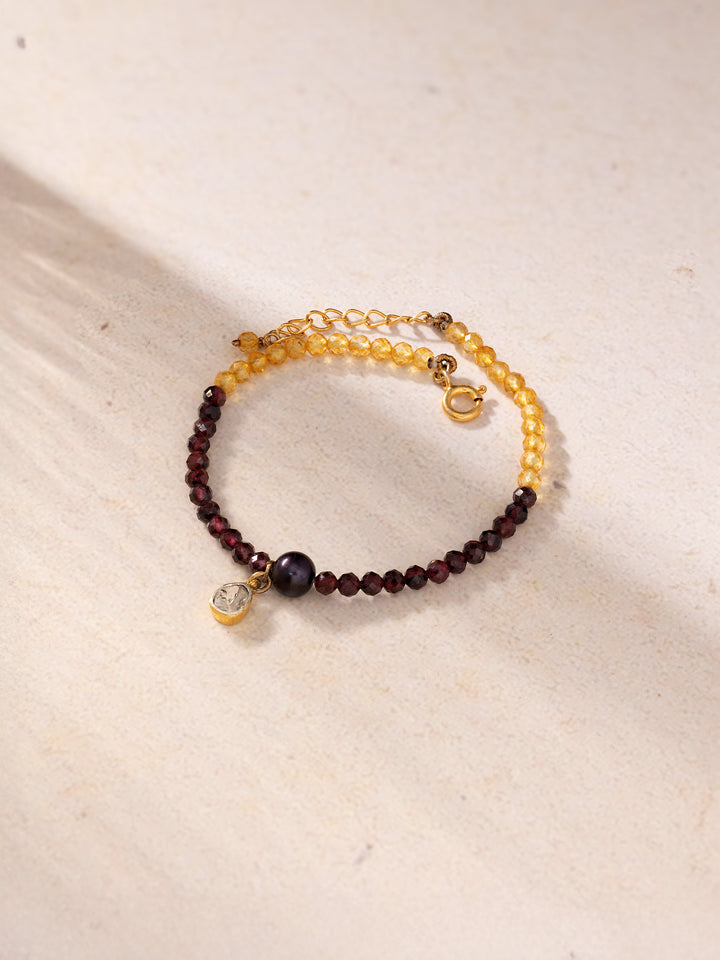 February Birthstone Mom Bracelet