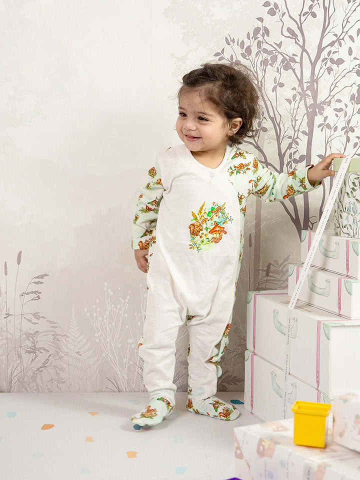 Soft Cotton Baby Onesie Squirrel Print