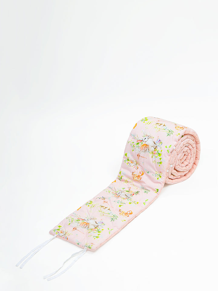 Baby Cot Bumper - Blush Bunny