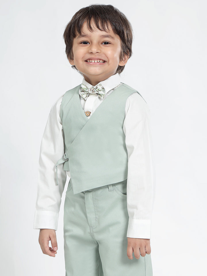 Boy's Formal Vest in Sage Green - Bambi
