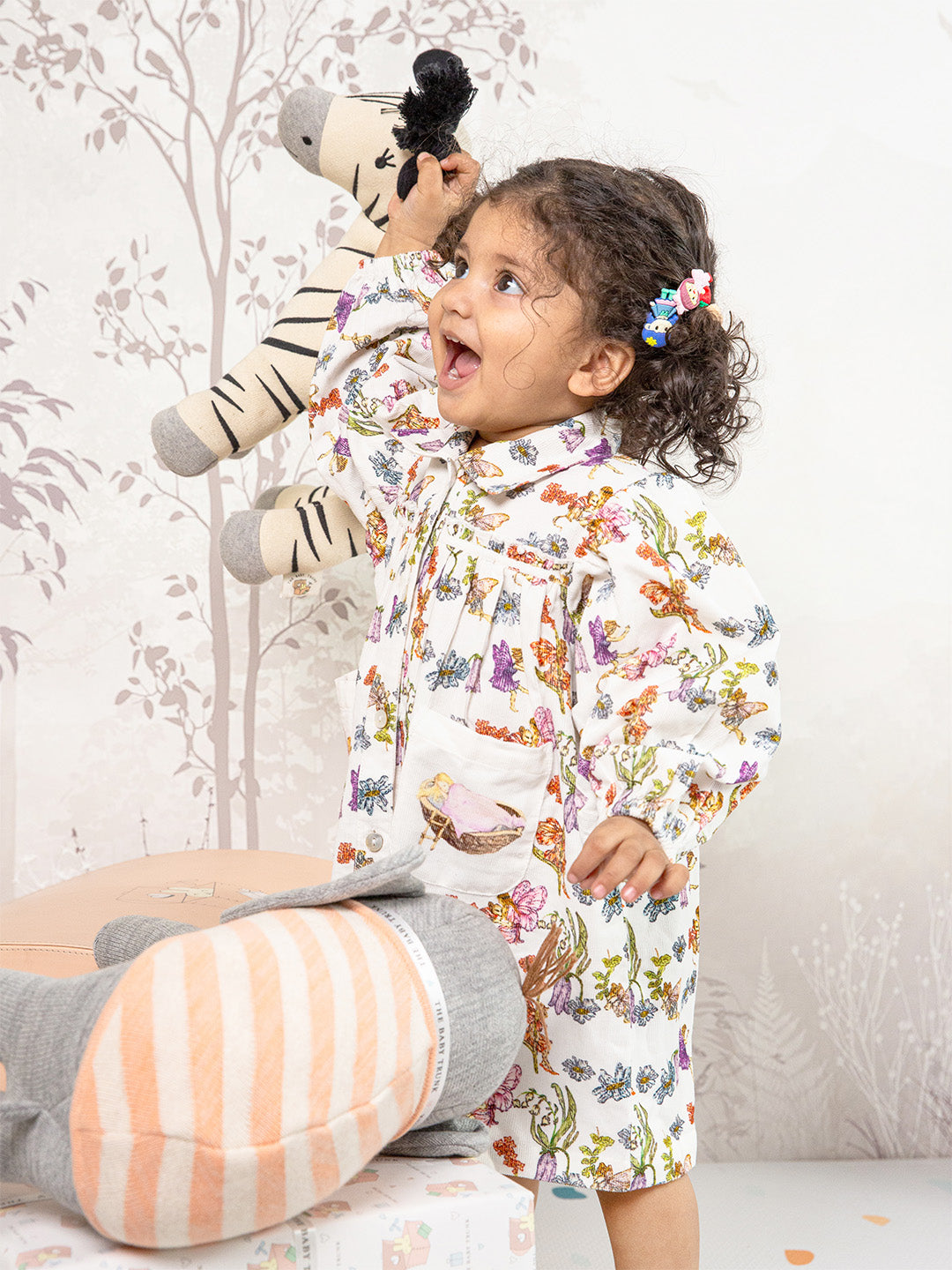 Cotton Corduroy Dress - Garden Fairies