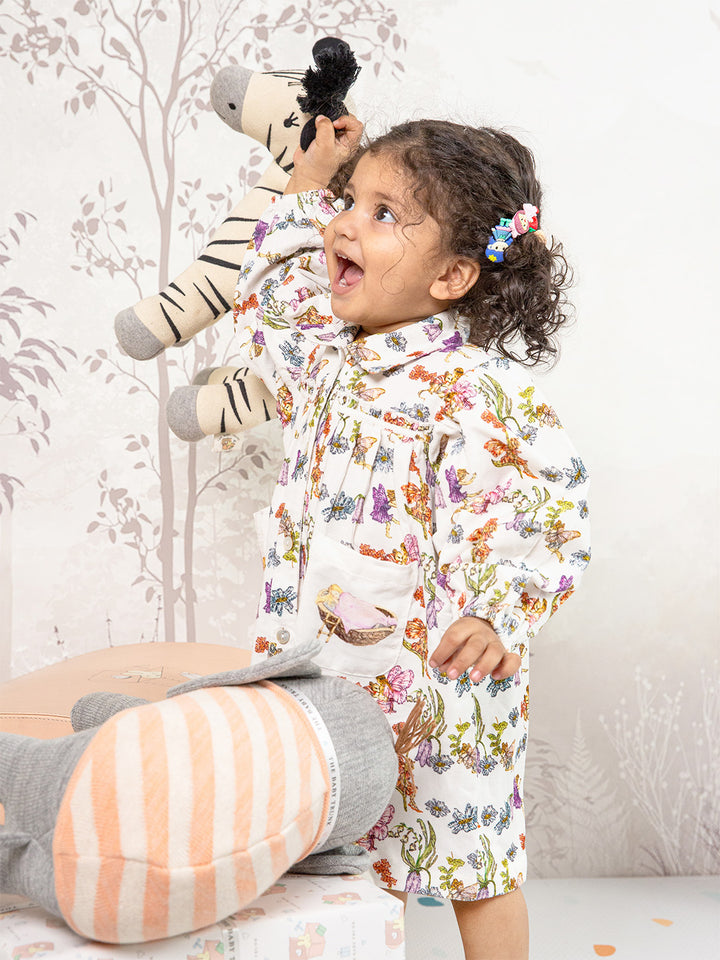 Cotton Corduroy Dress - Garden Fairies