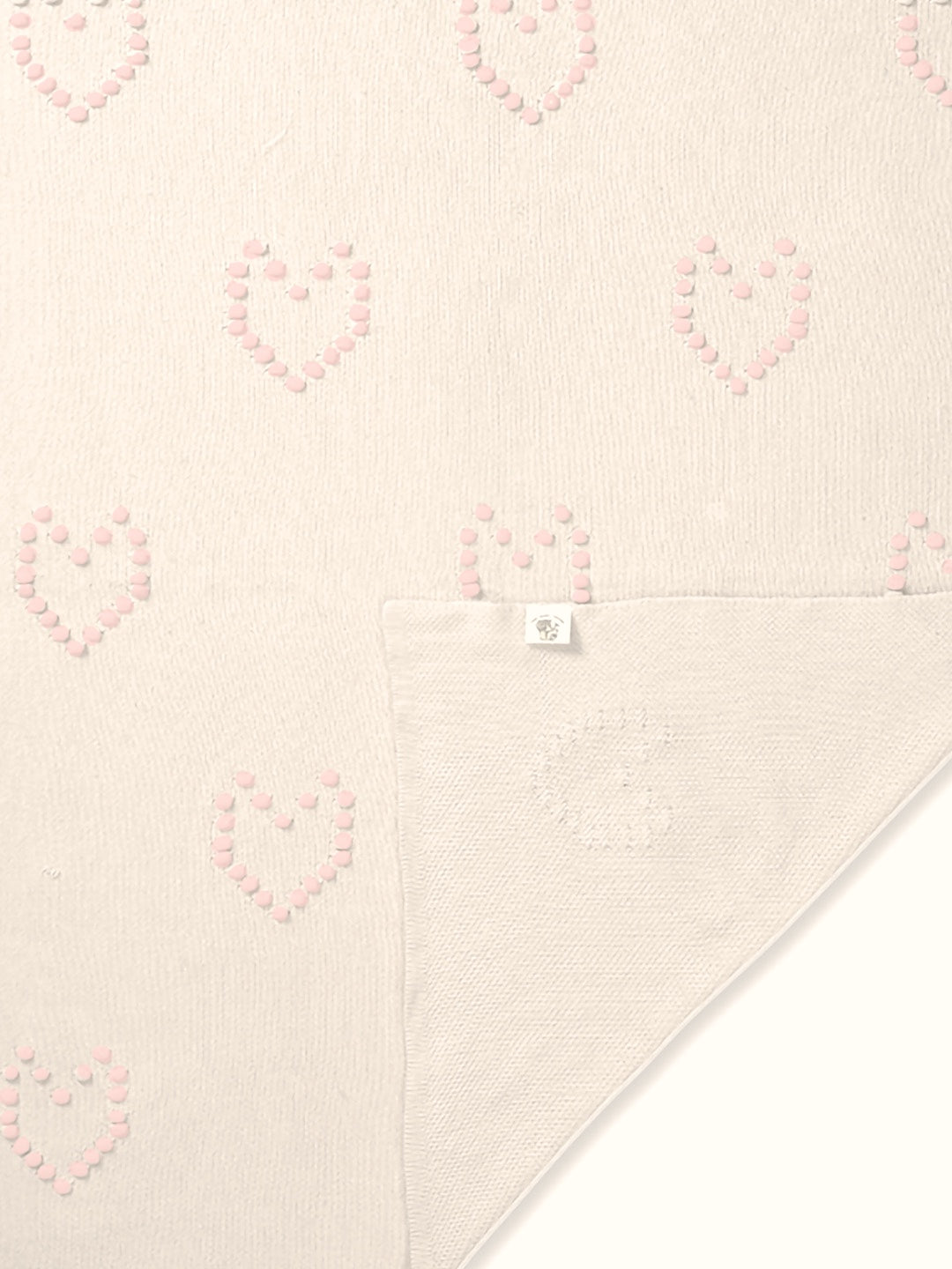 Blush Pink and White cotton baby blanket