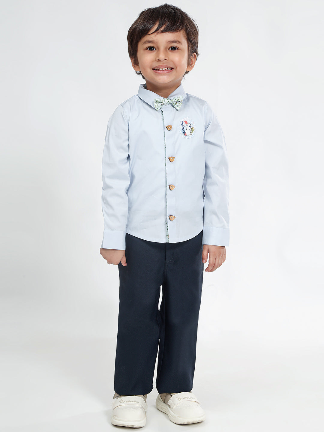 Boys Cotton Shirt in Blue - Peter Rabbit