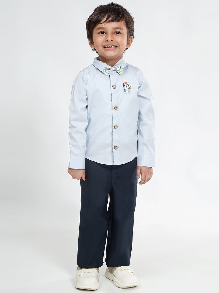 Boys Cotton Shirt in Blue - Peter Rabbit
