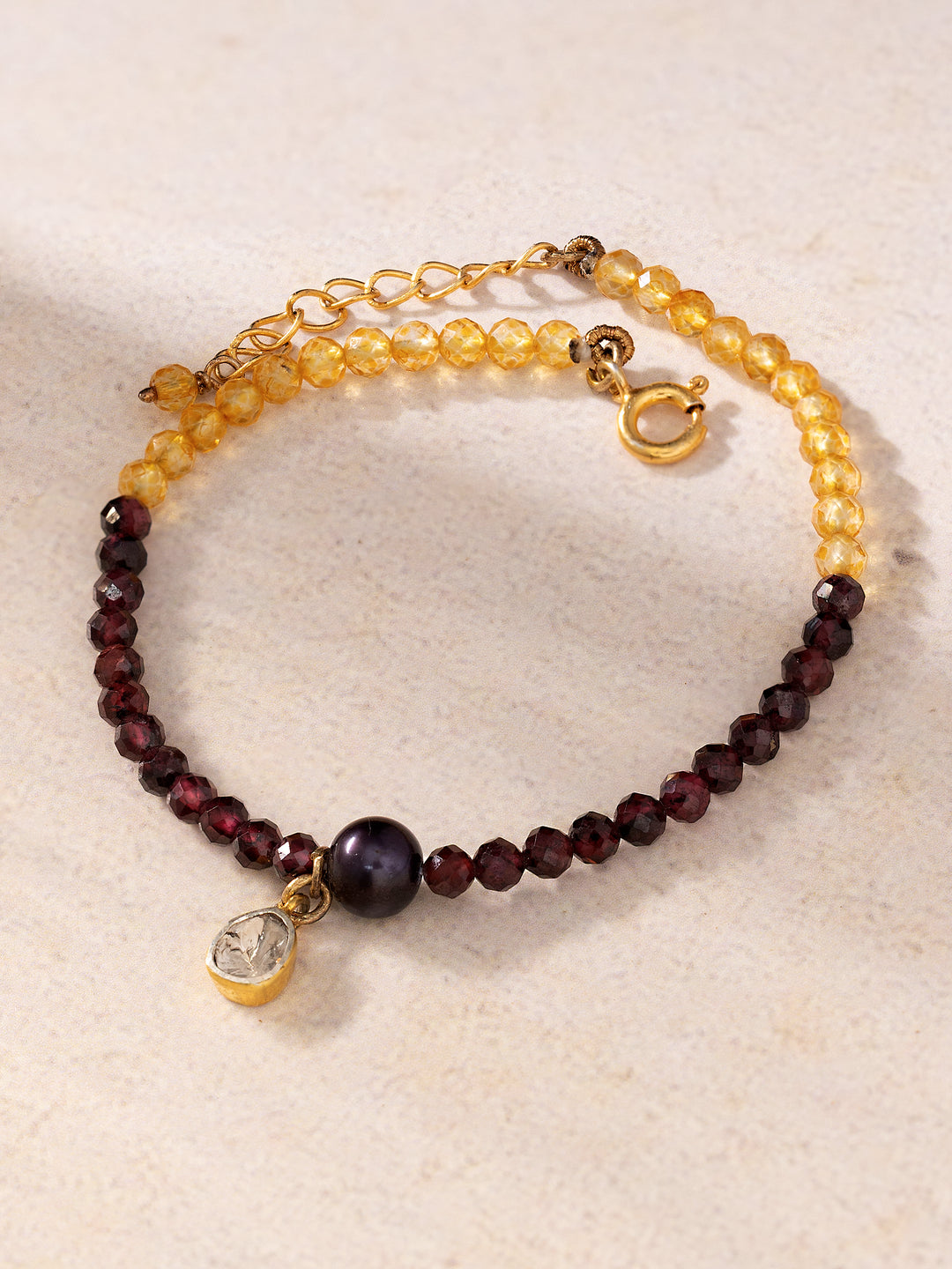 February Birthstone Mom Bracelet