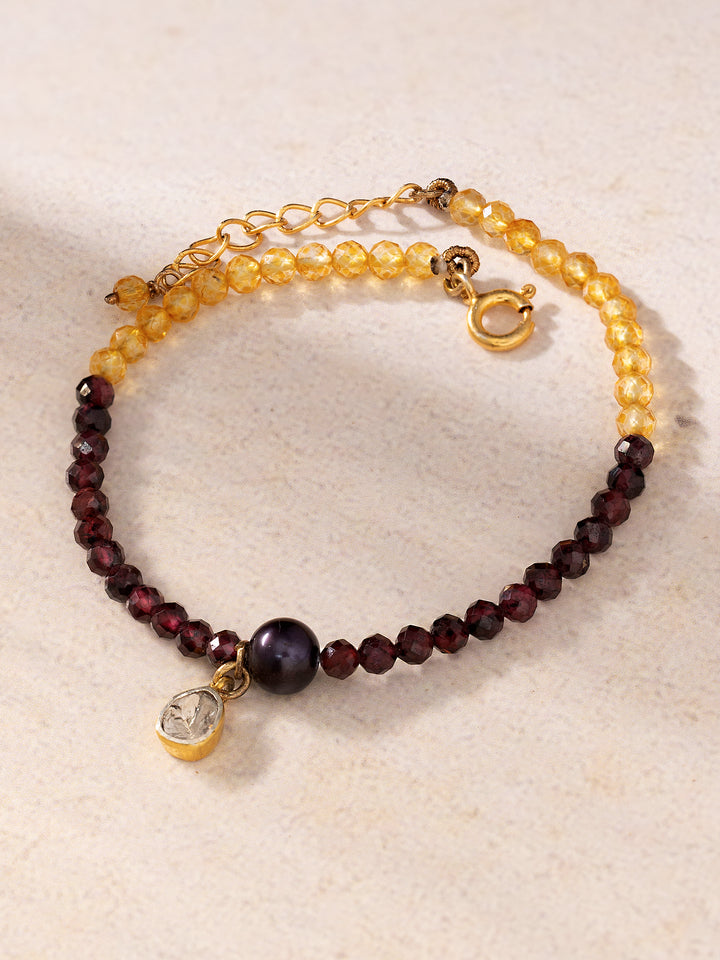 February Birthstone Mom Bracelet