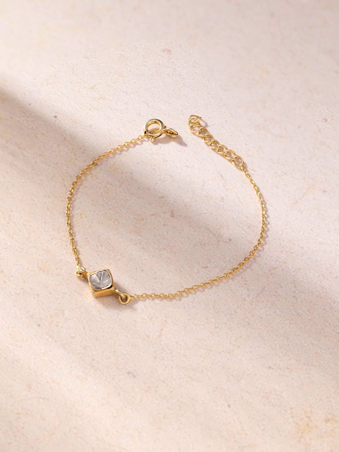 Signature Polki Diamond Bracelet for Mom – Sterling Silver