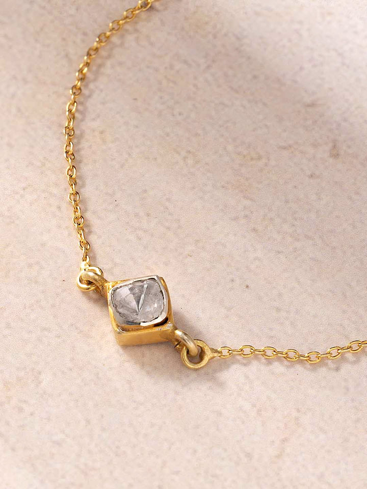 Signature Polki Diamond Bracelet for Mom – Sterling Silver