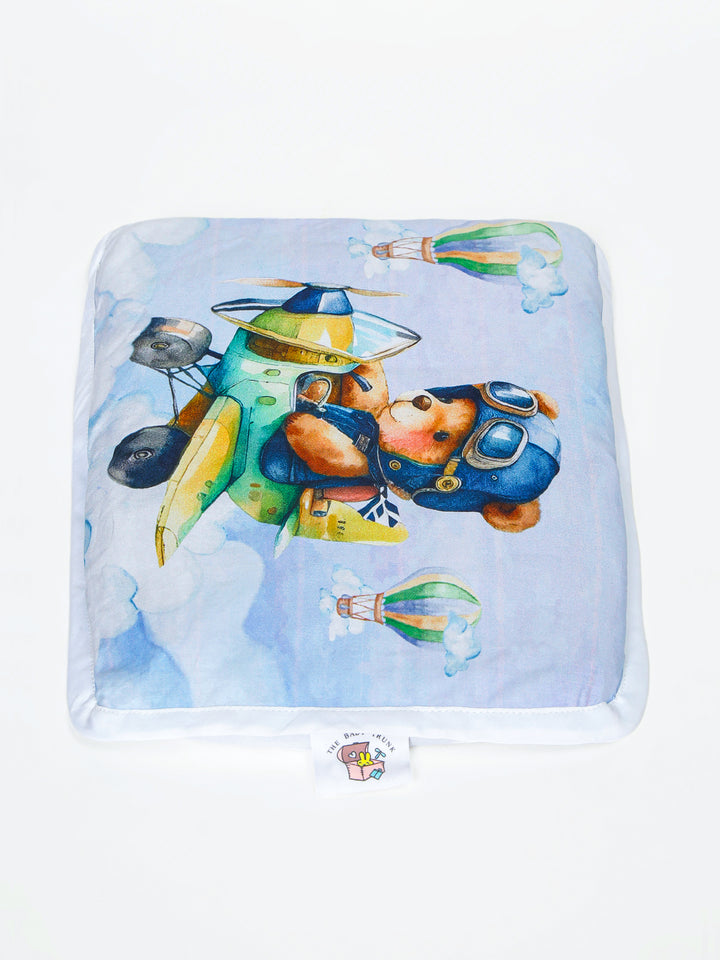 Baby Head Shaping Organic Mustard Seed Pillow - Teddy Dream