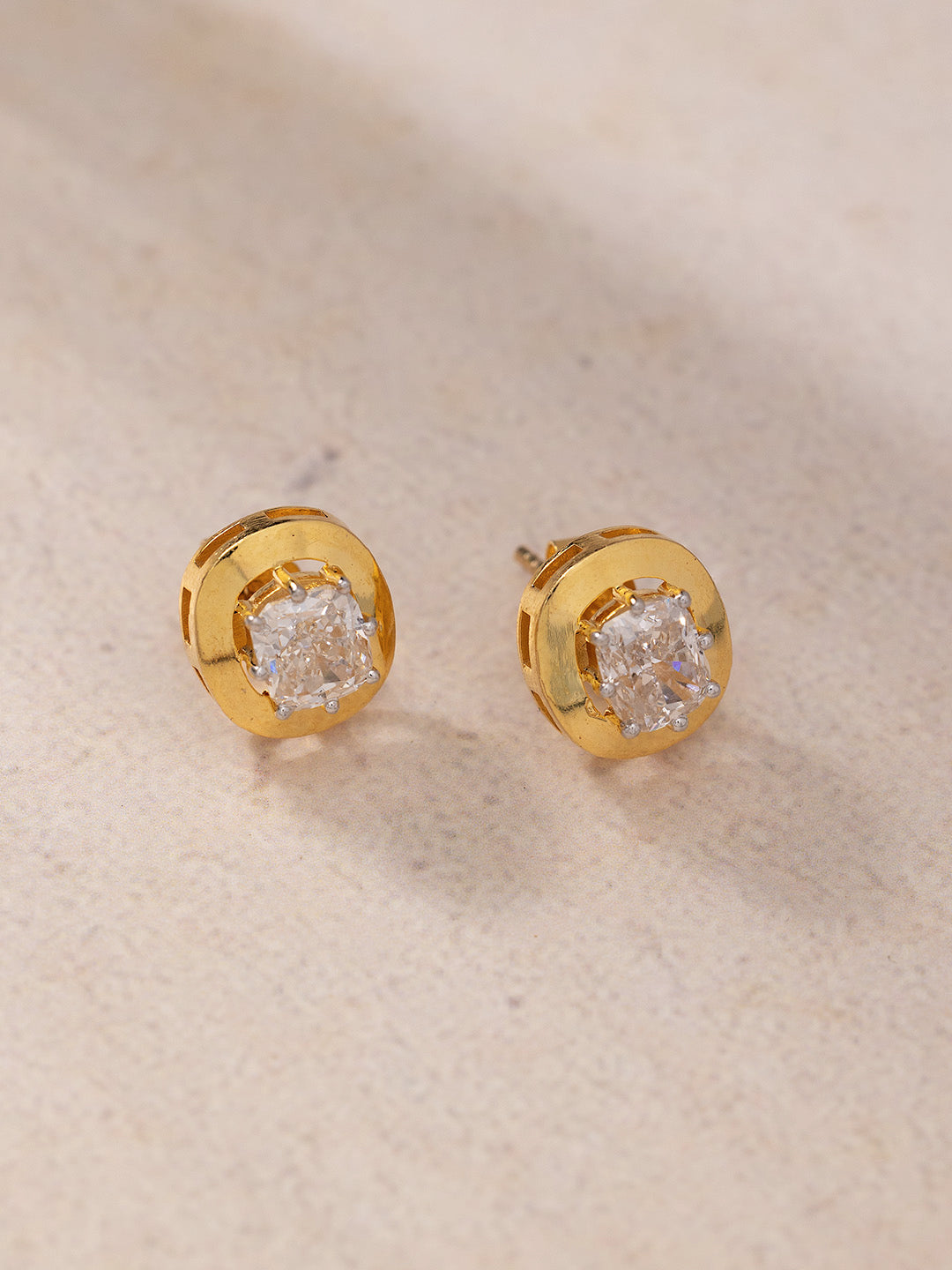 The Mama Solitaire Studs | Cushion Cut Lab Grown Diamonds
