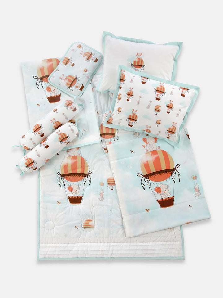 QUILT & BEDDING SET-PACK OF 5 (ELE ON THE BALLOON)