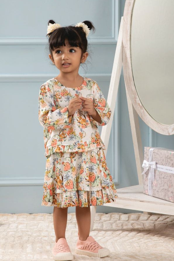 Berry Jungle -Girls printed Co-ord Set