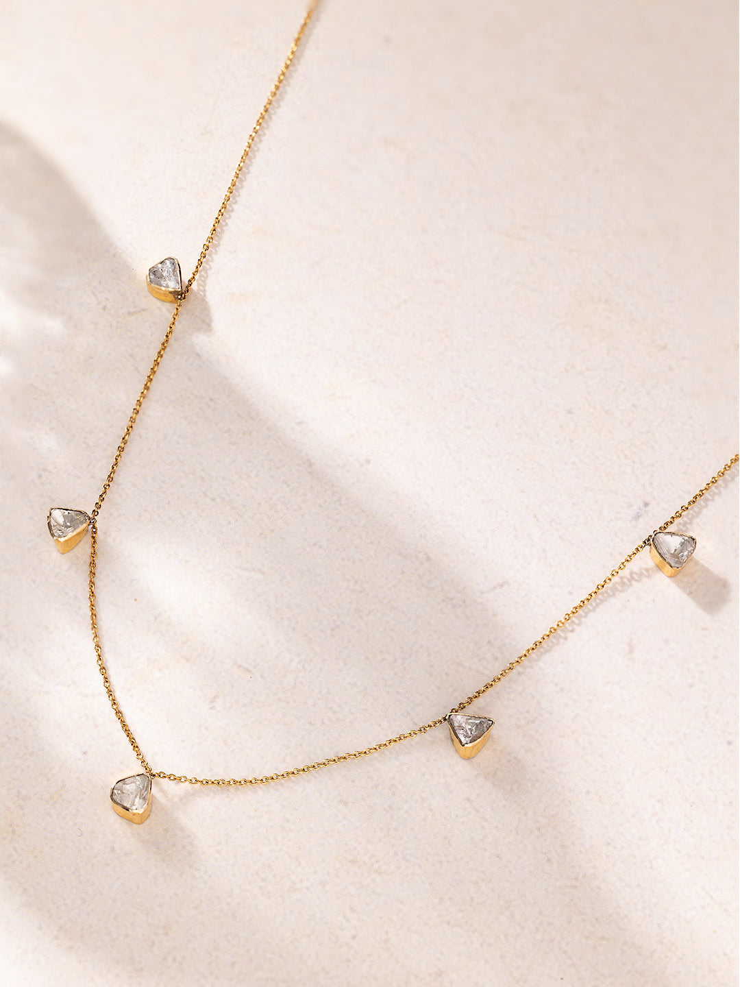 The Heritage Everyday 80 Cent Polki Station Necklace | 9K Gold