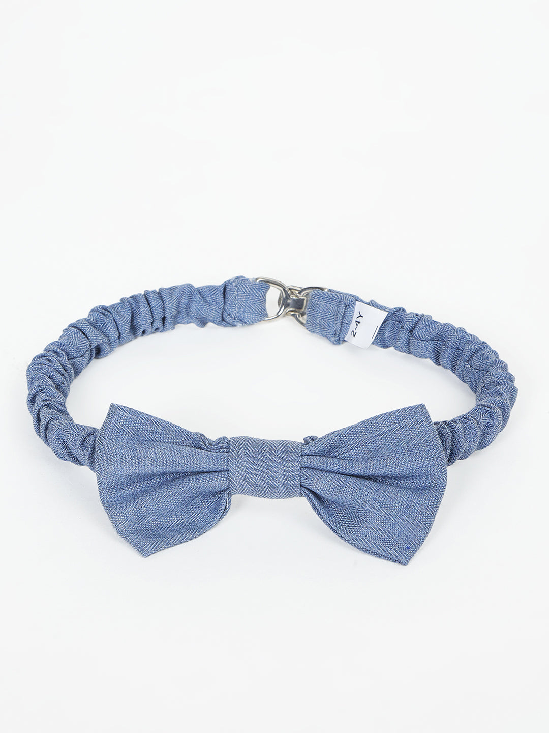 Boy's Cotton Bow Tie in Chambray Blue - Classic