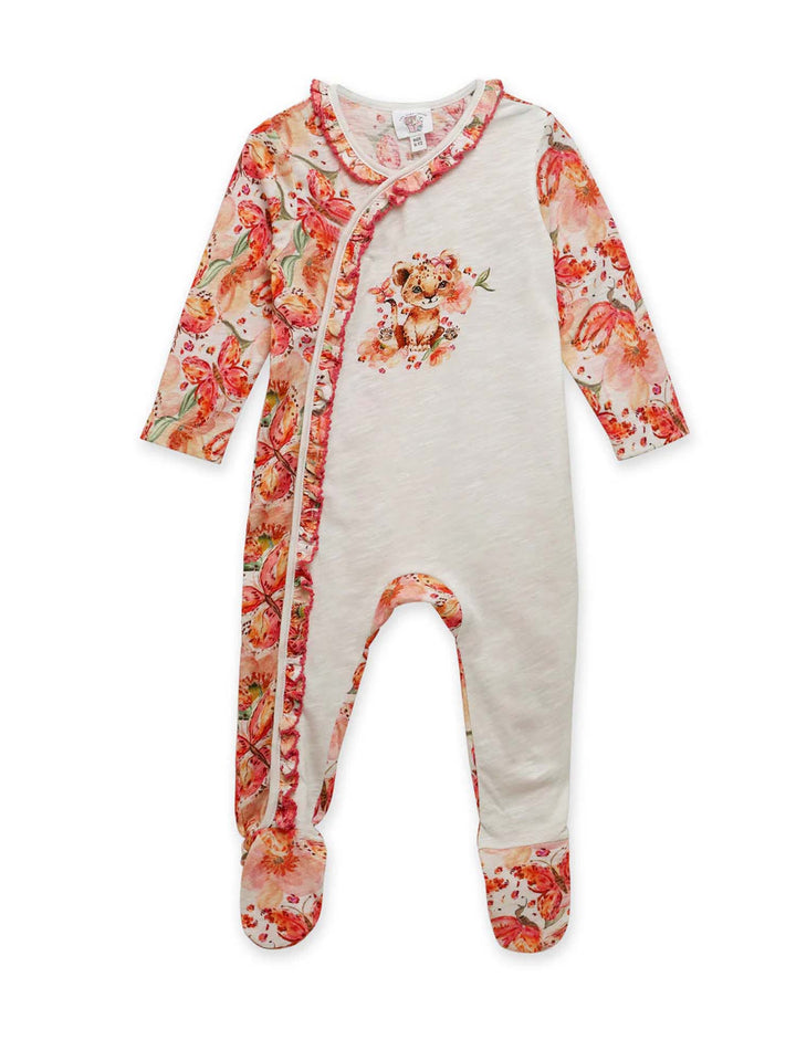 Soft Cotton Baby Onesie Lioness Print