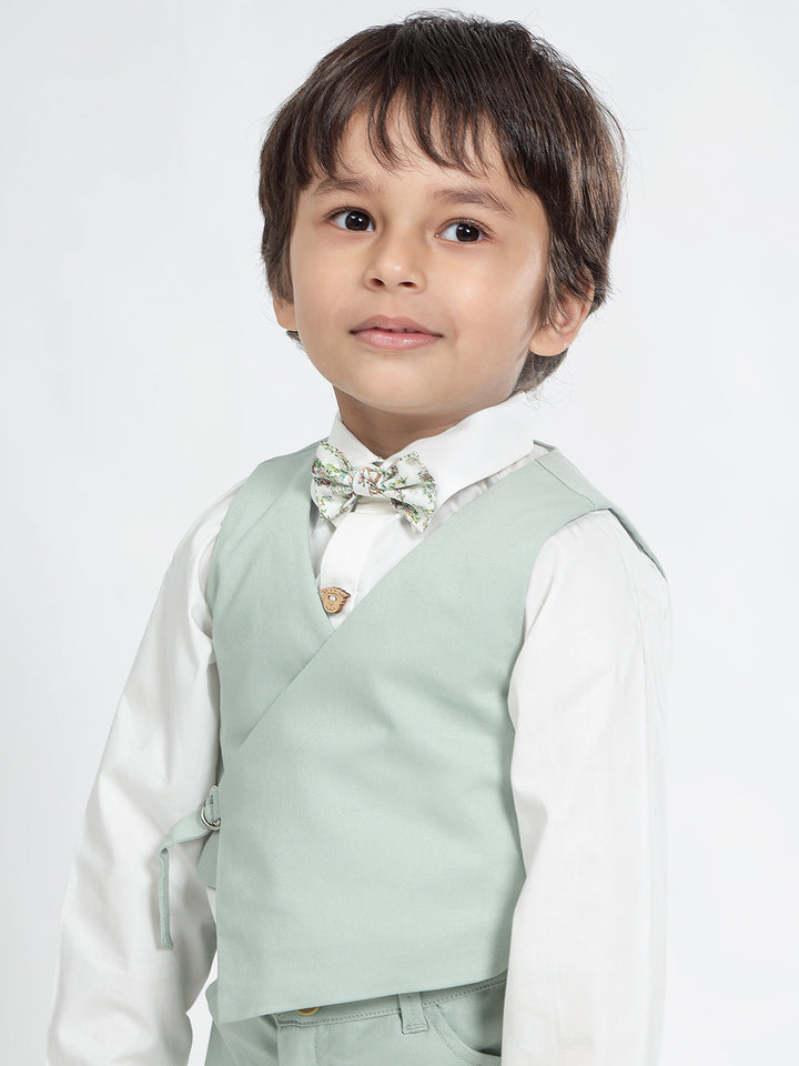 Boy's Formal Vest in Sage Green - Bambi