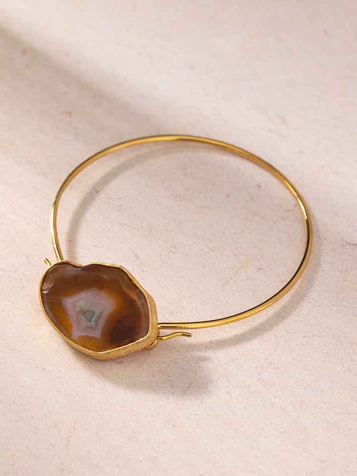 Grounding & Stability Bangle - Gold Plated