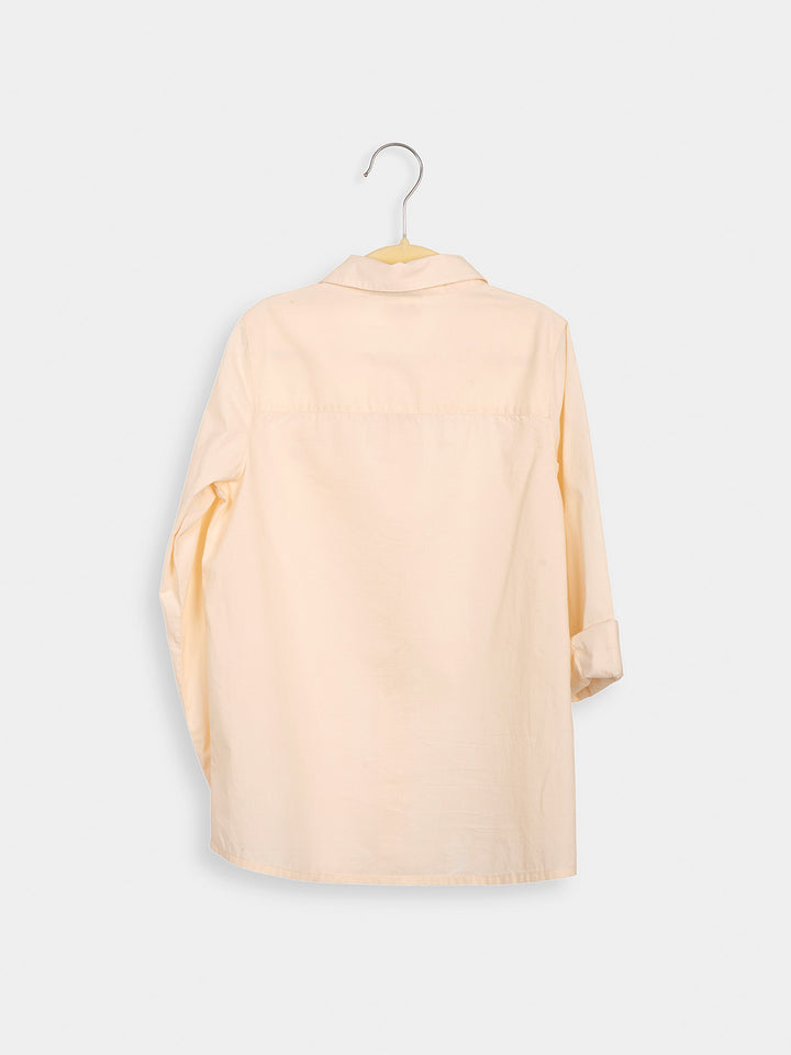 Boys Shirt– Beige Labrador Embroidered Shirt