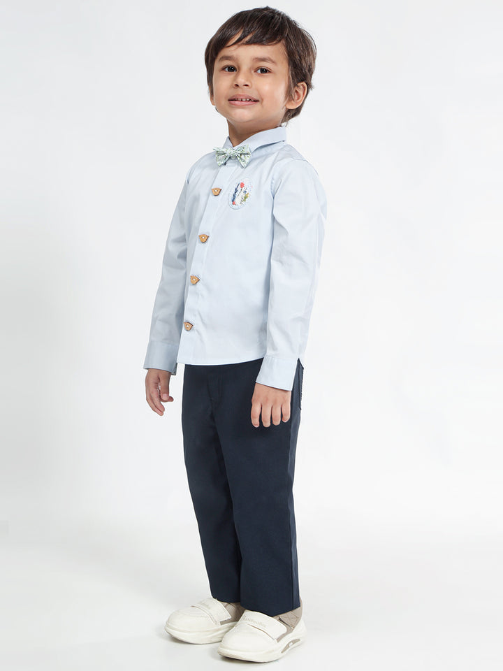 Boys Cotton Shirt in Blue - Peter Rabbit