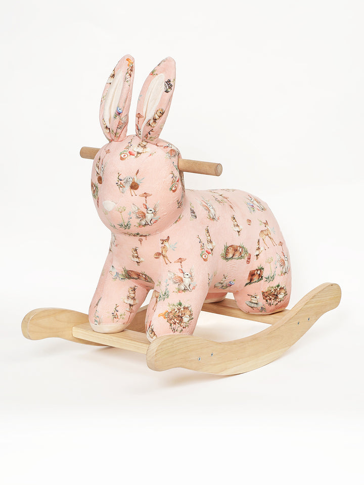 Baby's Traditional Rocker - Blush Bunny