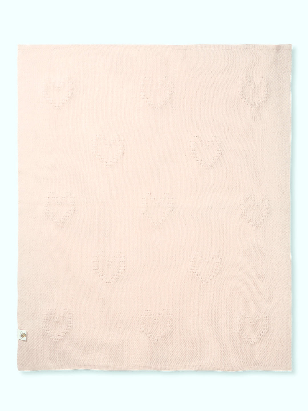 Blush Pink and White cotton baby blanket