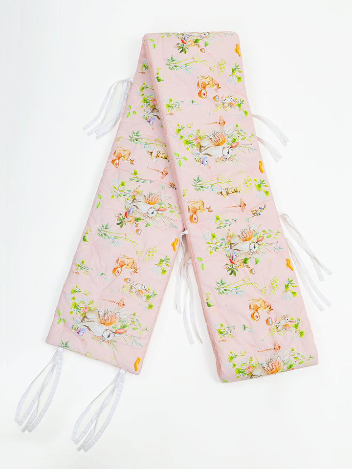 Baby Cot Bumper - Blush Bunny