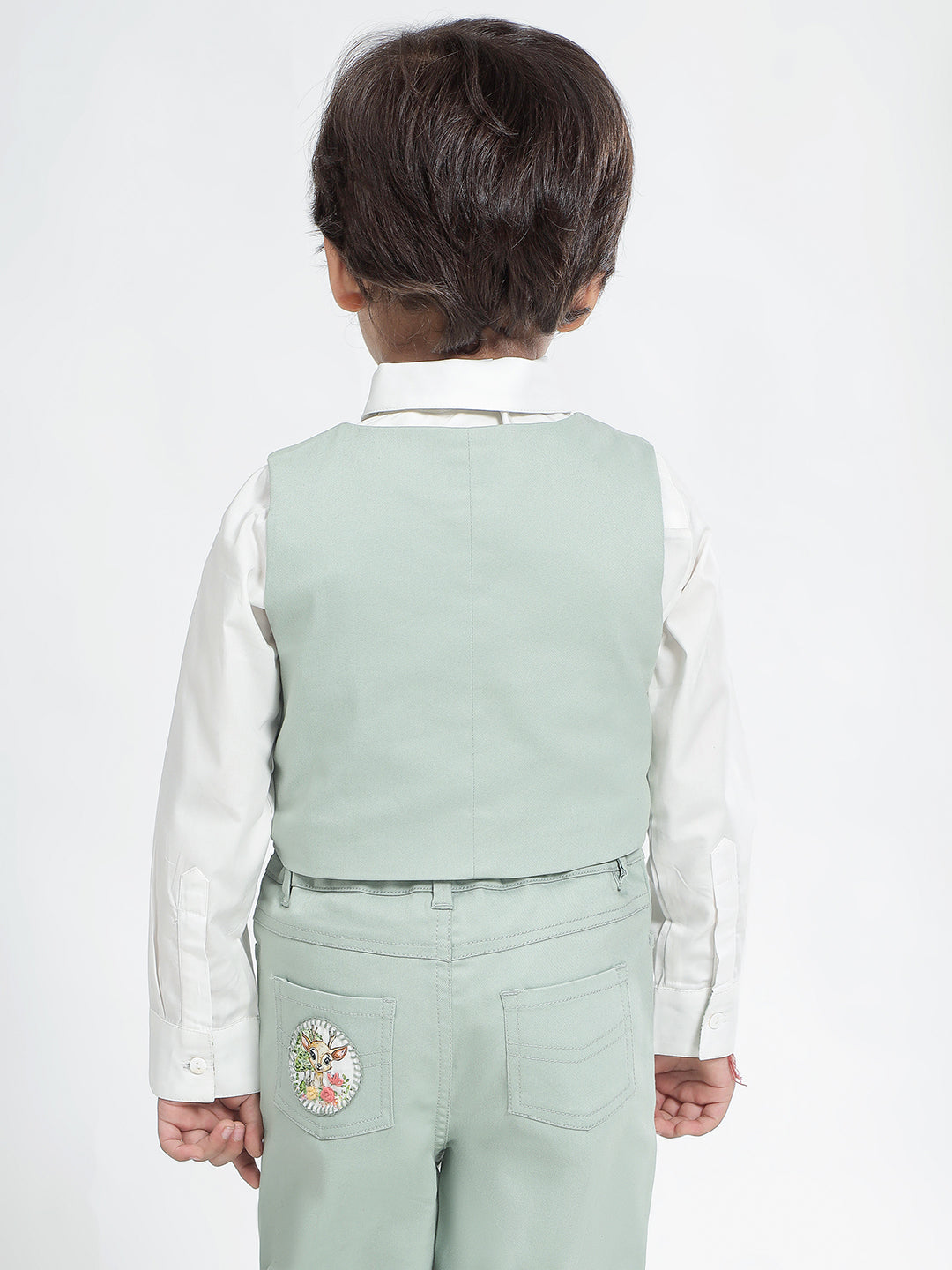 Boy's Formal Vest in Sage Green - Bambi
