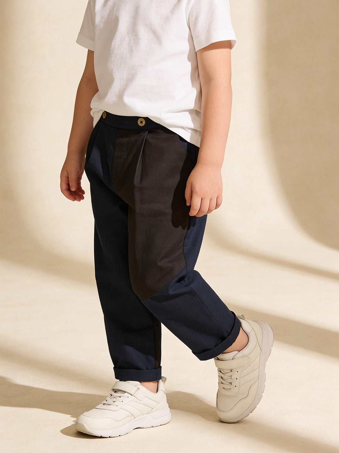 Unisex Color Block Kids Pants