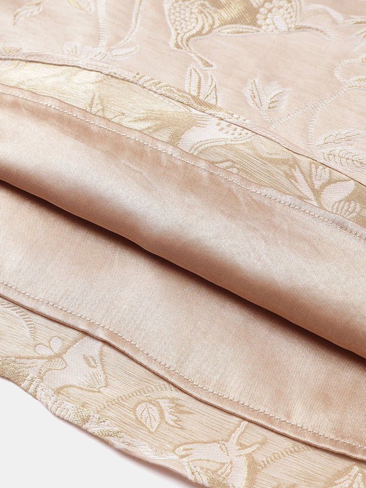 A-Line Brocade Dress in Powder Ivory - Whimsical Jungle