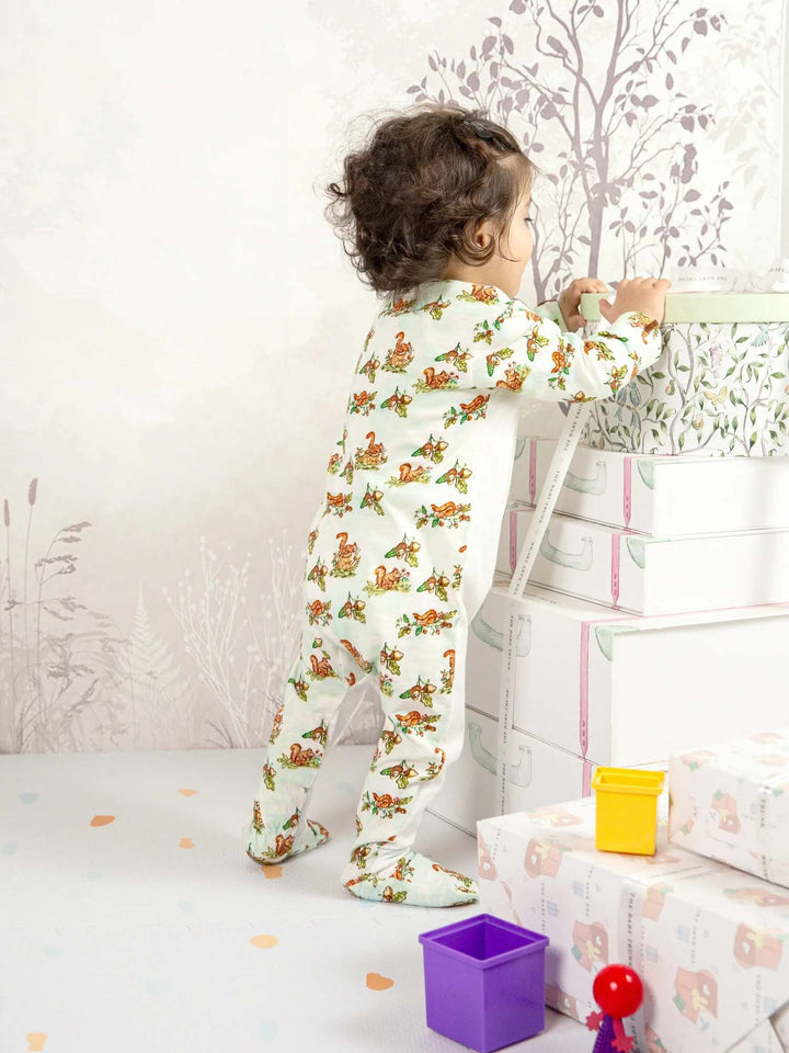 Soft Cotton Baby Onesie Squirrel Print