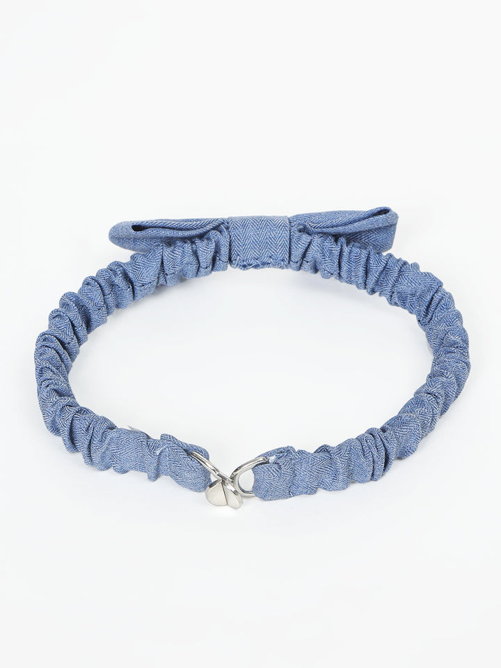 Boy's Cotton Bow Tie in Chambray Blue - Classic