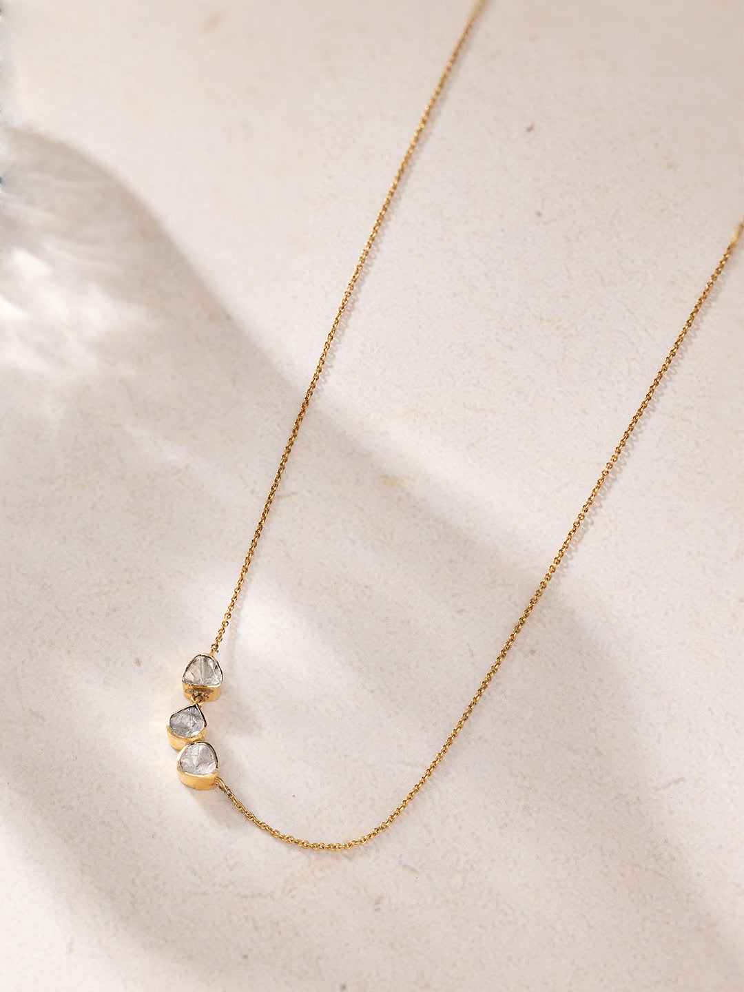 Everyday Polki Diamond Necklace in 9K Gold