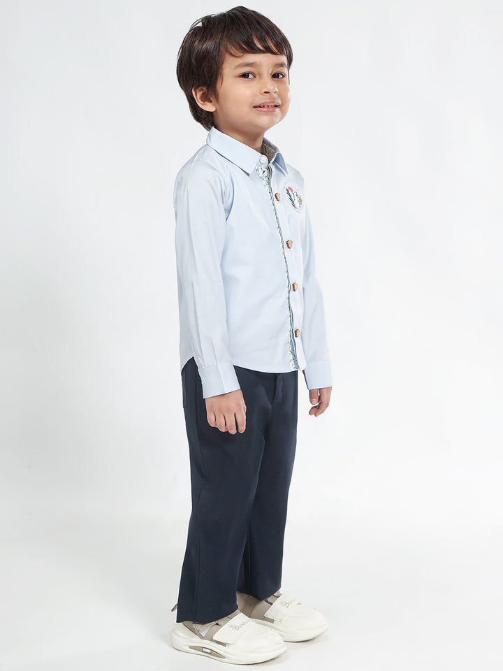 Boys Cotton Shirt in Blue - Peter Rabbit