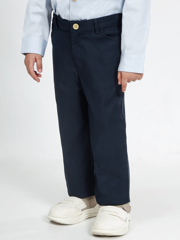 Boy's Cotton Trousers in Navy Blue - Peter Rabbit